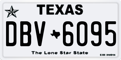 TX license plate DBV6095