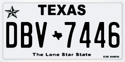 TX license plate DBV7446