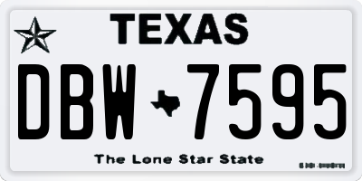 TX license plate DBW7595