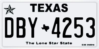 TX license plate DBY4253