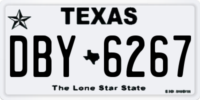 TX license plate DBY6267