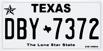 TX license plate DBY7372