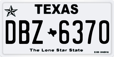 TX license plate DBZ6370