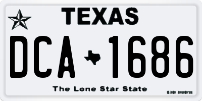 TX license plate DCA1686