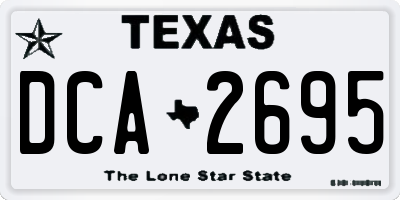 TX license plate DCA2695