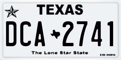 TX license plate DCA2741