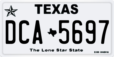 TX license plate DCA5697