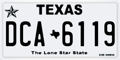 TX license plate DCA6119