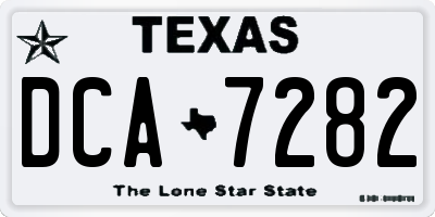 TX license plate DCA7282