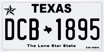 TX license plate DCB1895