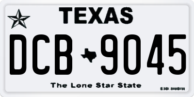 TX license plate DCB9045