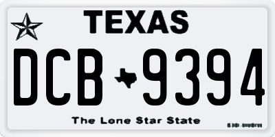TX license plate DCB9394