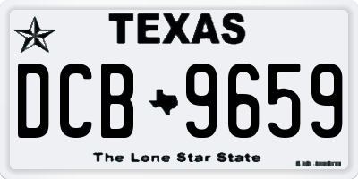 TX license plate DCB9659