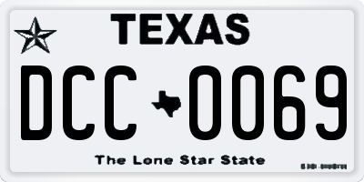 TX license plate DCC0069