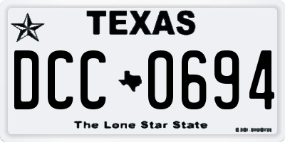 TX license plate DCC0694