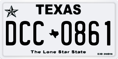 TX license plate DCC0861