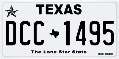 TX license plate DCC1495