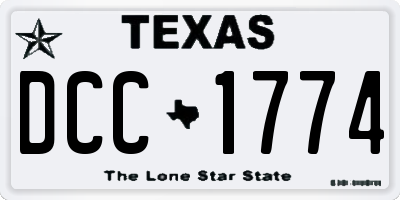 TX license plate DCC1774