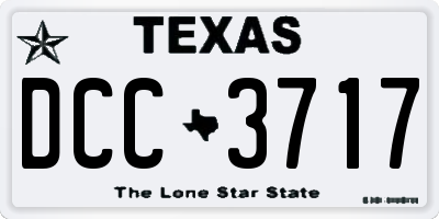 TX license plate DCC3717