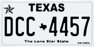 TX license plate DCC4457