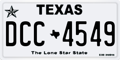 TX license plate DCC4549
