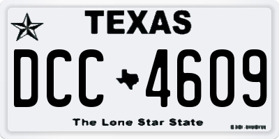 TX license plate DCC4609