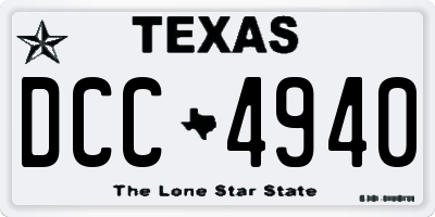 TX license plate DCC4940