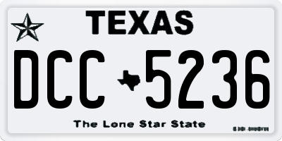 TX license plate DCC5236