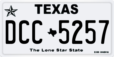 TX license plate DCC5257