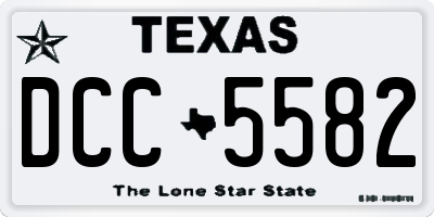 TX license plate DCC5582