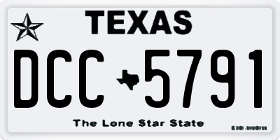TX license plate DCC5791