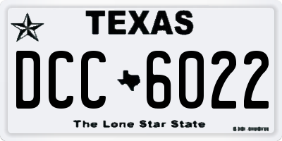TX license plate DCC6022