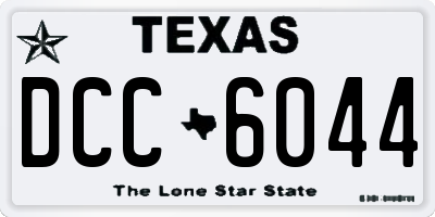 TX license plate DCC6044