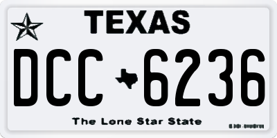 TX license plate DCC6236
