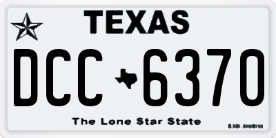TX license plate DCC6370