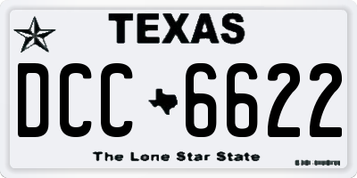 TX license plate DCC6622