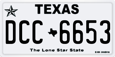 TX license plate DCC6653