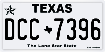 TX license plate DCC7396