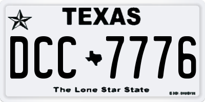 TX license plate DCC7776