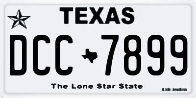 TX license plate DCC7899