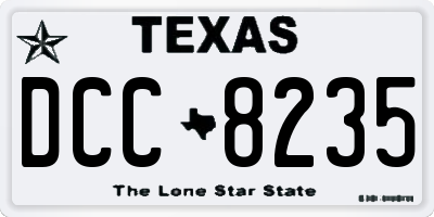 TX license plate DCC8235