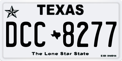 TX license plate DCC8277