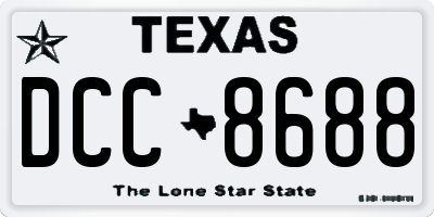 TX license plate DCC8688