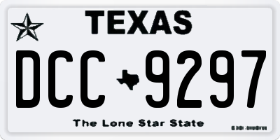 TX license plate DCC9297
