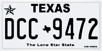 TX license plate DCC9472
