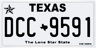 TX license plate DCC9591