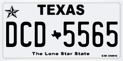 TX license plate DCD5565