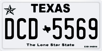 TX license plate DCD5569