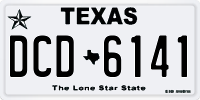 TX license plate DCD6141