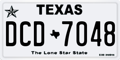 TX license plate DCD7048